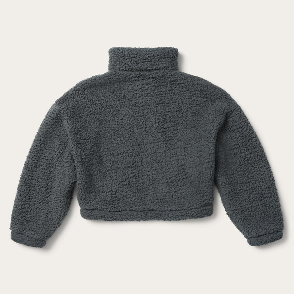 Fuzzy Teddy Bear Fleece Jacket Grey | Women Stetson Jackets