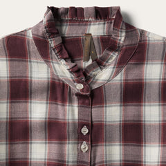 Gaucho Plaid Prairie Shirt Dress Wine | Women Stetson Shirt Dresses