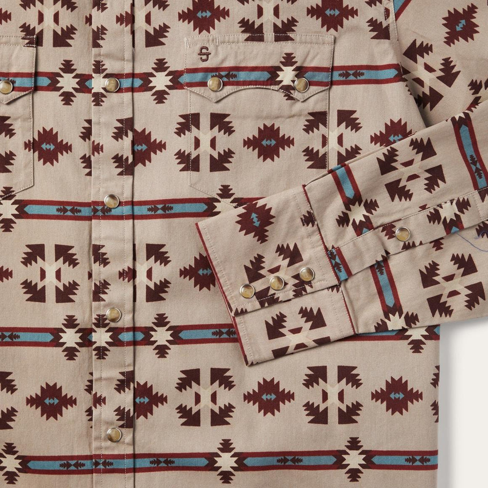 Gaucho Stripe Shirt Brown | Men Stetson Modern Cut