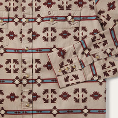 Gaucho Stripe Shirt Brown | Men Stetson Western Shirts