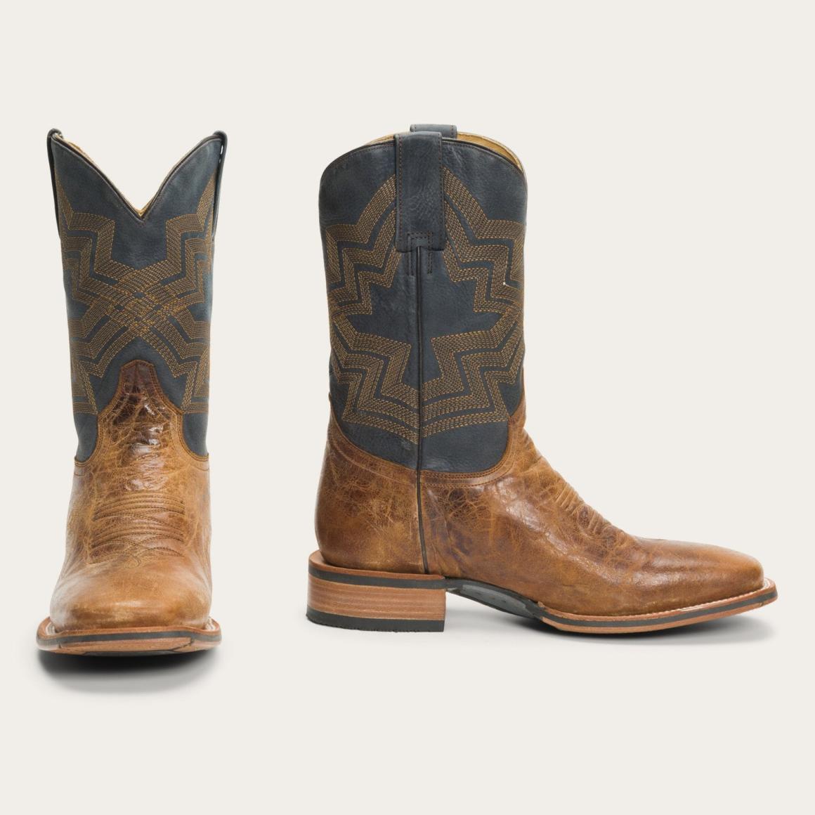 Goddard Burnished Blue &amp; Brown Leather Boot Brown | Men Stetson Western