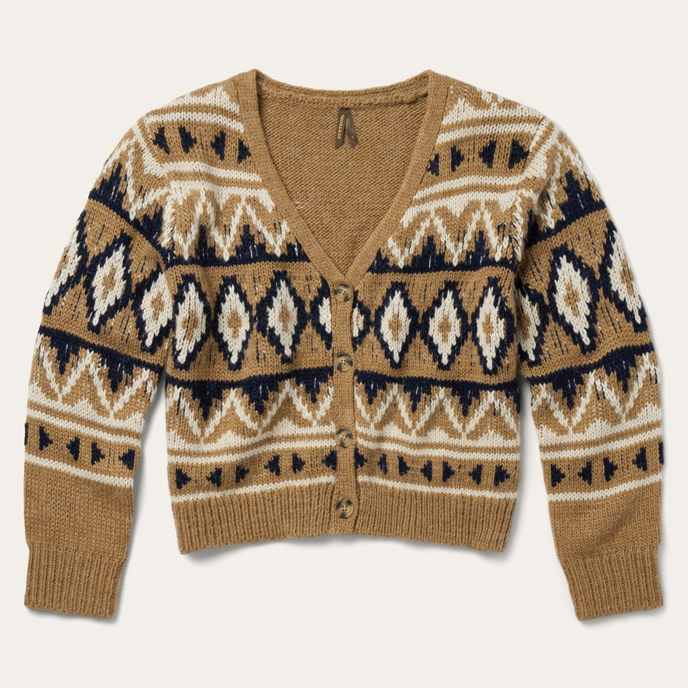 Gold Aztec Cardigan Yellow | Women Stetson Sweaters