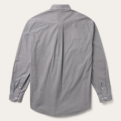 Grey Geo Print Button Front Shirt Grey | Men Stetson Western Shirts