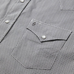 Grey Geo Print Western Shirt Grey | Men Stetson Modern Cut