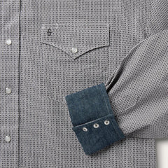 Grey Geo Print Western Shirt Grey | Men Stetson Western Shirts