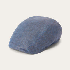 Herringbone Linen Ivy Cap Blue Herringbone | Men/Women Stetson Caps &amp; Truckers