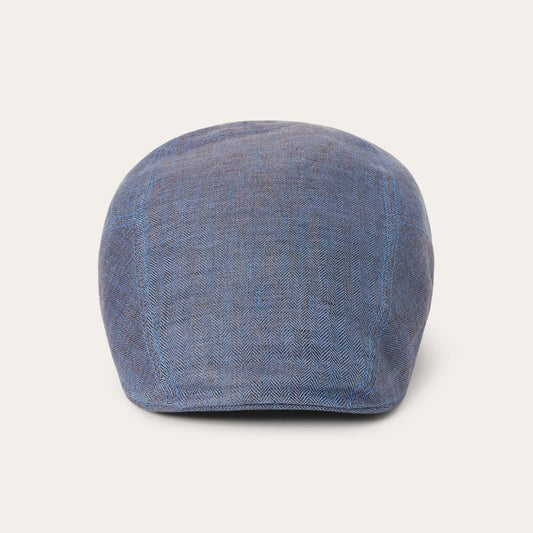 Herringbone Linen Ivy Cap Blue Herringbone | Men/Women Stetson Caps &amp; Truckers