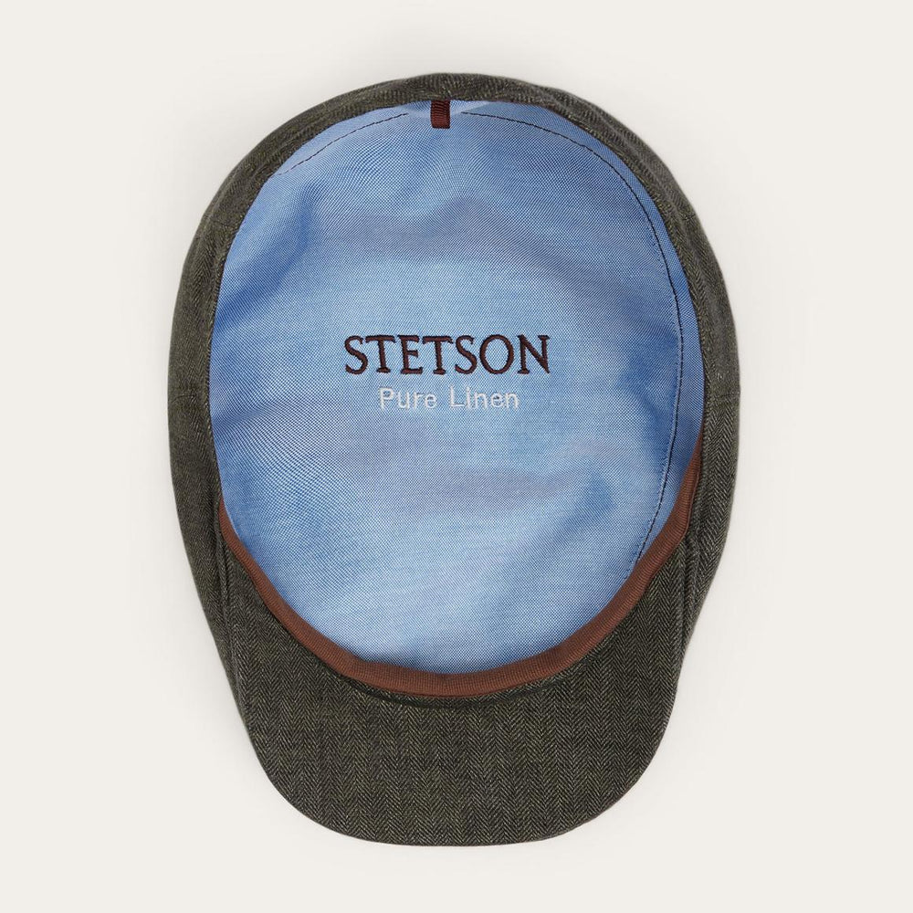 Herringbone Linen Ivy Cap Olive Herringbone | Men/Women Stetson Caps &amp; Truckers