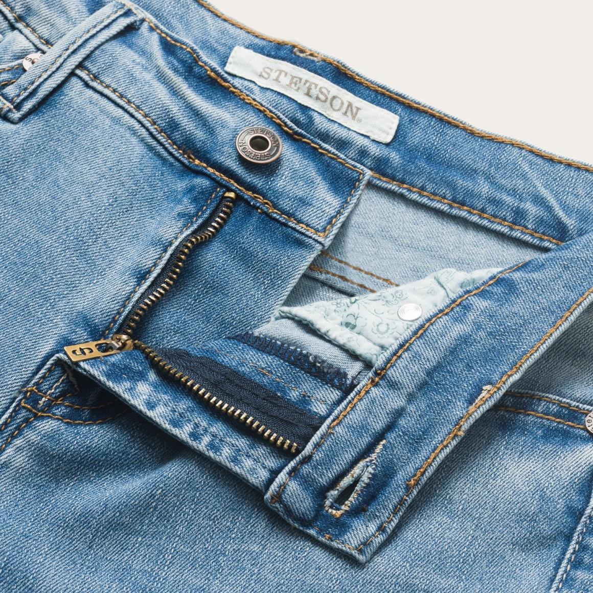 High Waist Flare Crop Jean Blue | Women Stetson Denim