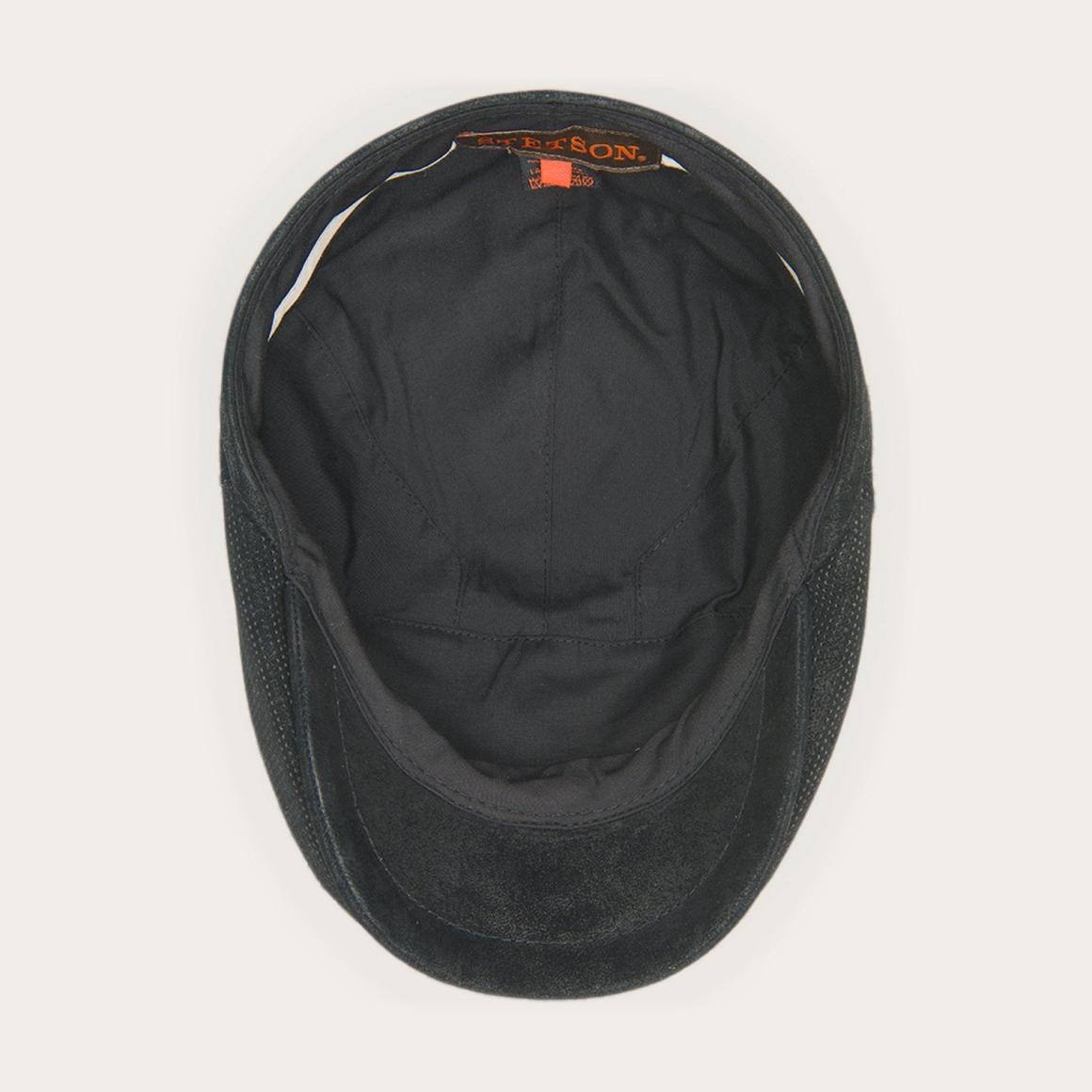 Hood Weathered Leather Ivy Cap Black | Men/Women Stetson Caps &amp; Truckers