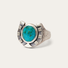 Horseshoe Ring With Turquoise | Men/Women Stetson Jewelry