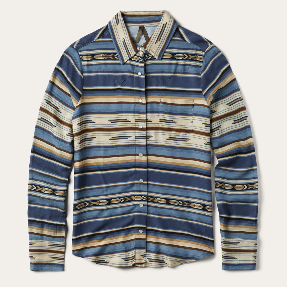 Indigo Serape Print Shirt Blue | Women Stetson Western Shirts
