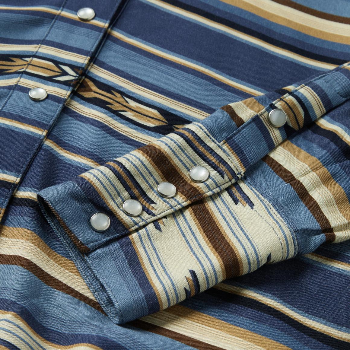 Indigo Serape Print Shirt Blue | Women Stetson Western Shirts