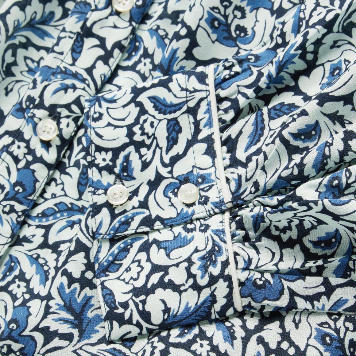 Indigo Tapestry Print Blouse Blue | Women Stetson Blouses