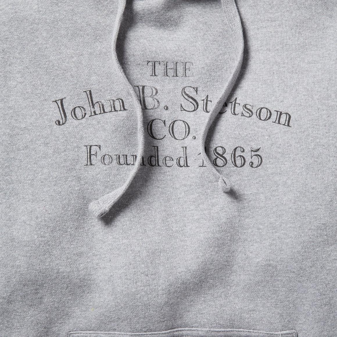 John B. Co. Hooded Sweatshirt Grey | Men Stetson Sweaters &amp; Hoodies