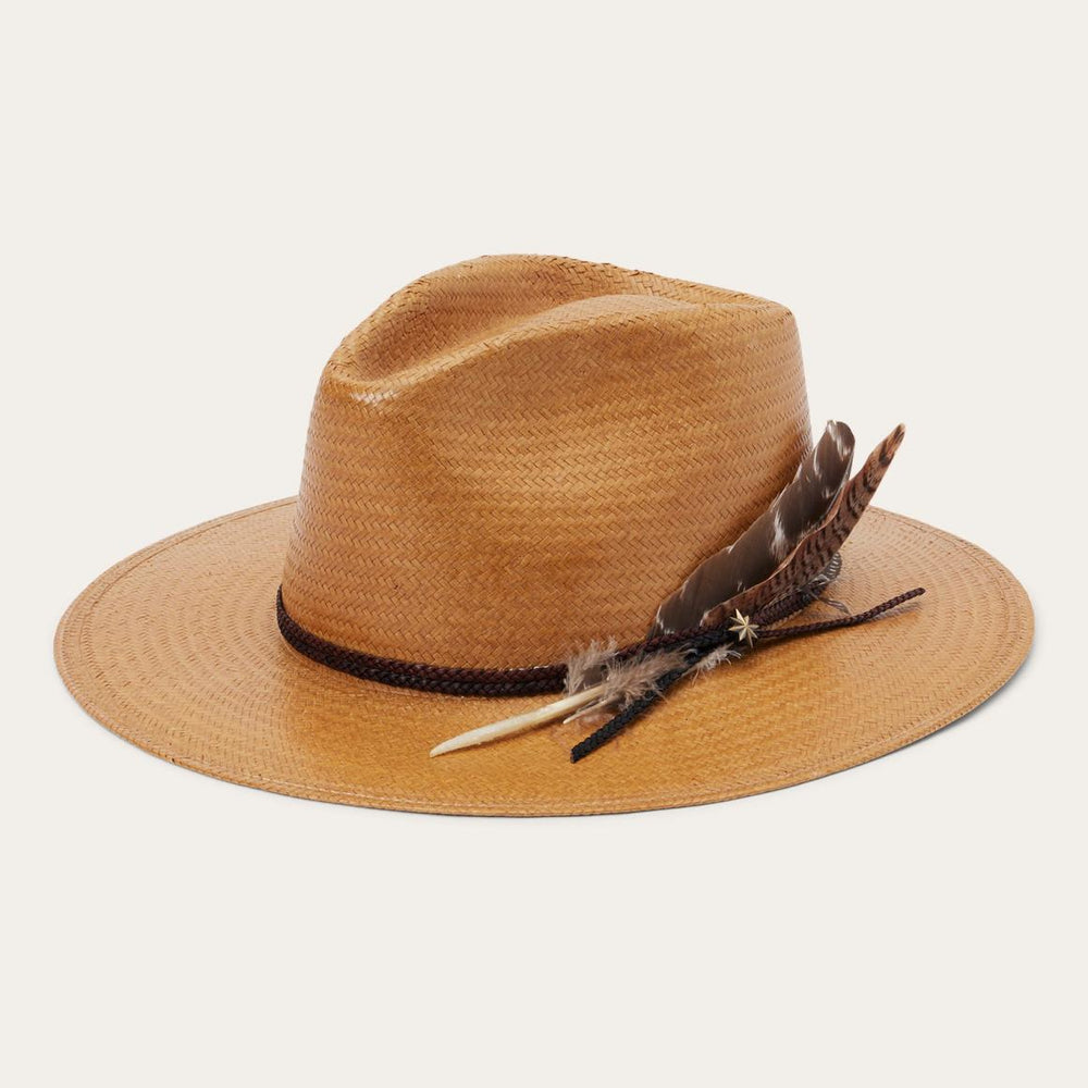 Juno Shantung Straw Fedora Sand | Men/Women Stetson Fedora