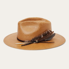 Juno Shantung Straw Fedora Sand | Men/Women Stetson Fedora