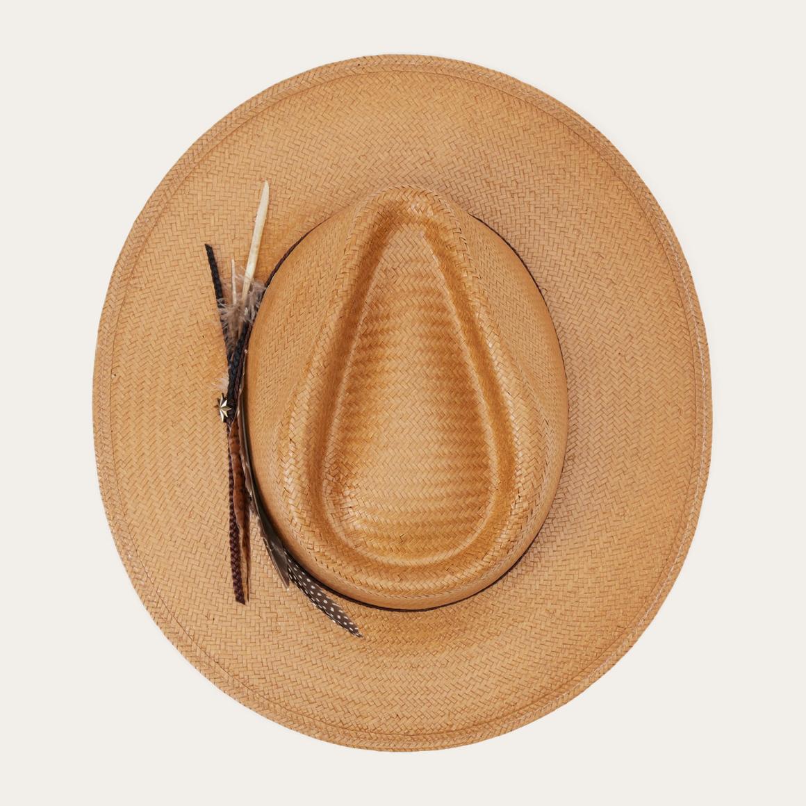 Juno Shantung Straw Fedora Sand | Men/Women Stetson Fedora