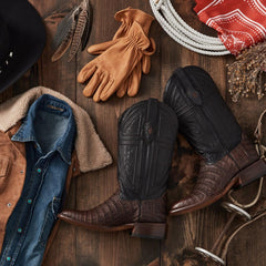 Kaycee Brown Caiman Belly Cowboy Boot Brown | Men Stetson Exotics