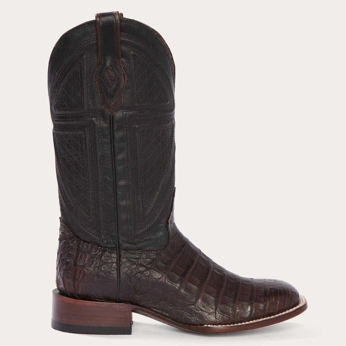Kaycee Brown Caiman Belly Cowboy Boot Brown | Men Stetson Western