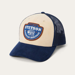 Khaki Arrowhead Patch Trucker Cap Khaki | Men/Women Stetson Caps &amp; Truckers