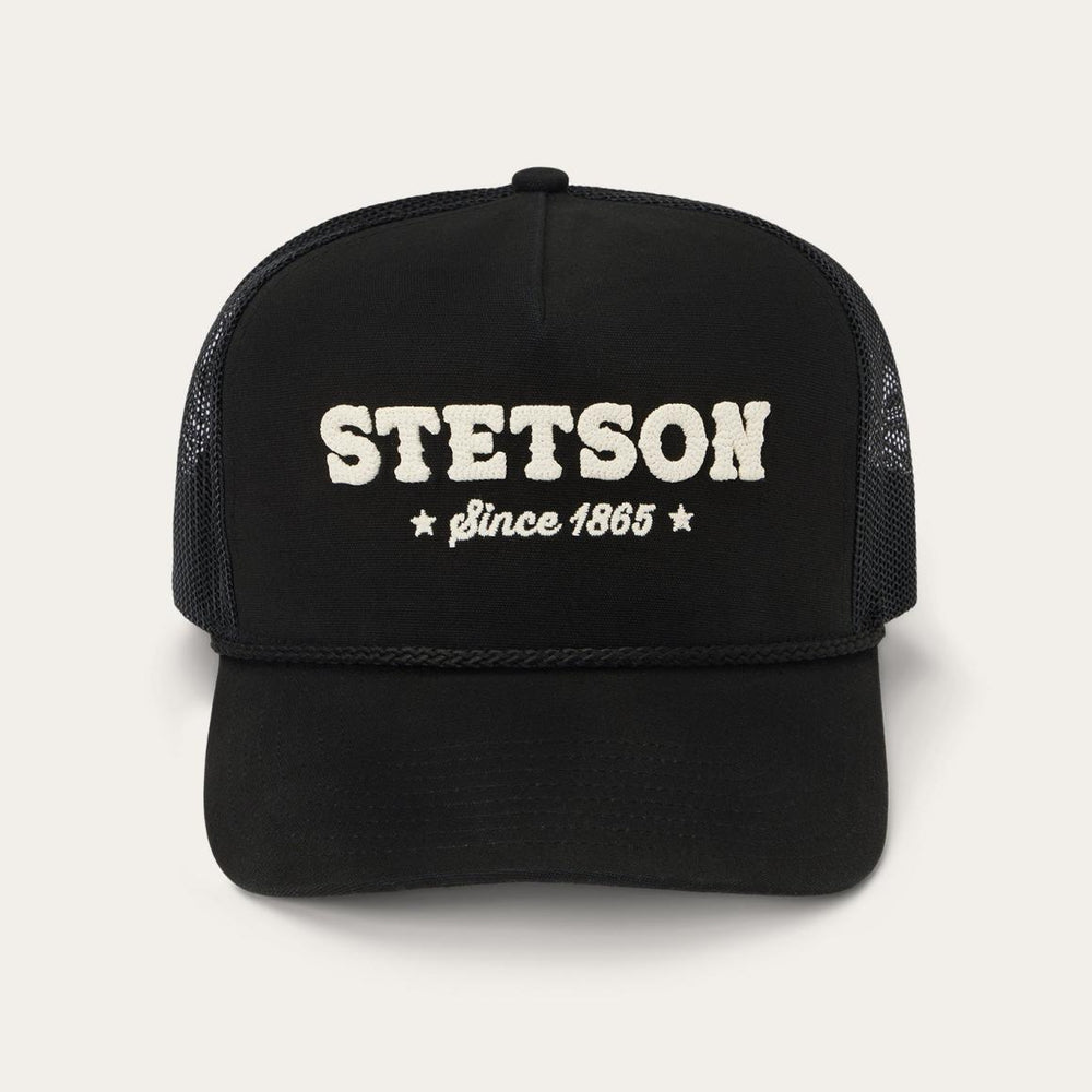 Lasso Trucker Cap Black | Men/Women Stetson Caps &amp; Truckers