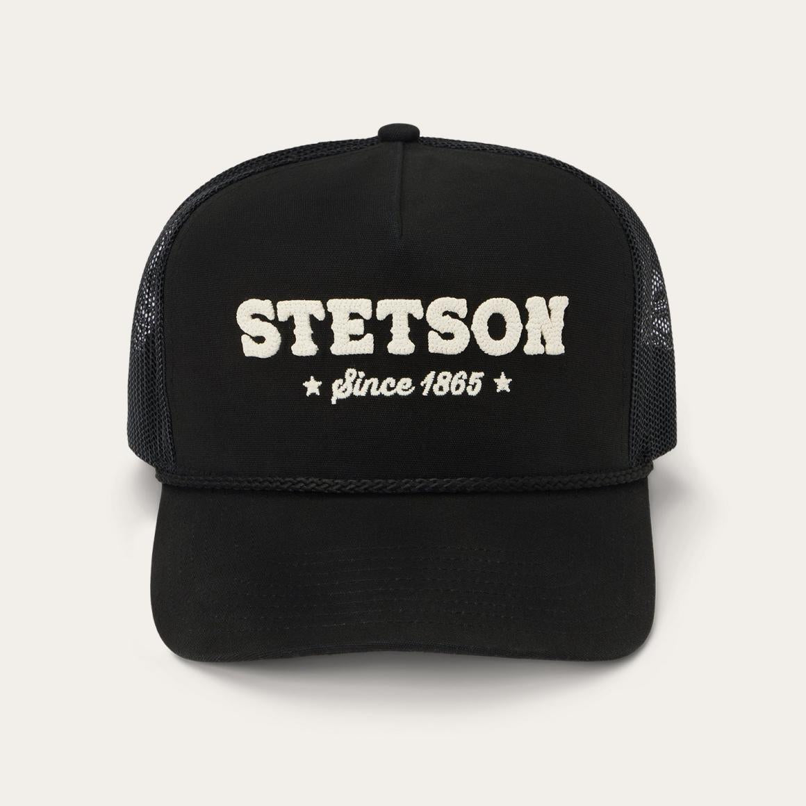 Lasso Trucker Cap Black | Men/Women Stetson Caps &amp; Truckers