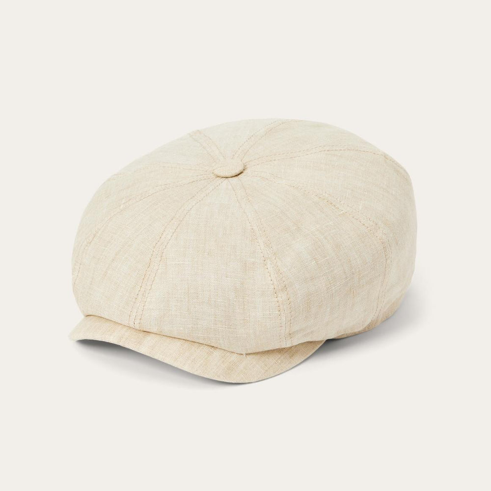 Linen Hatteras Newsboy Beige | Men/Women Stetson Caps &amp; Truckers
