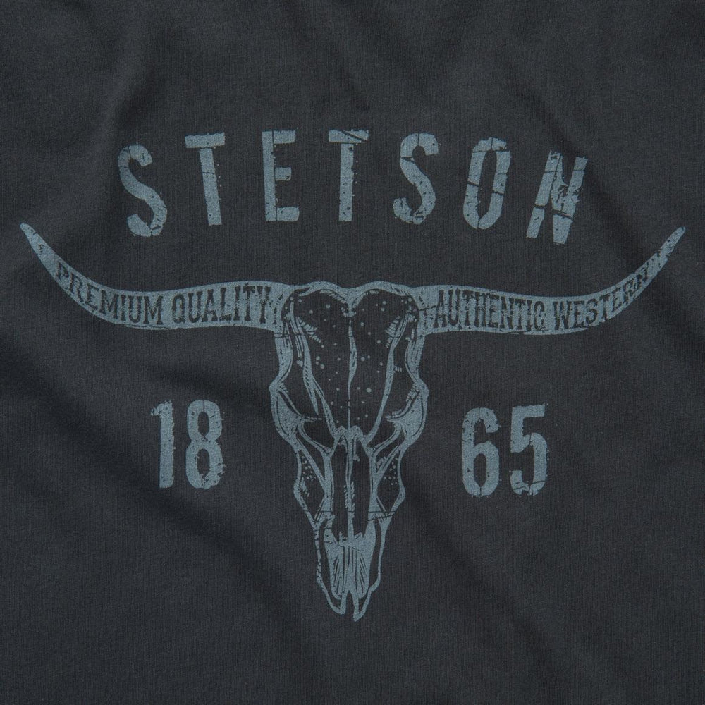 Longhorn Graphic Tee Black | Men Stetson Tees
