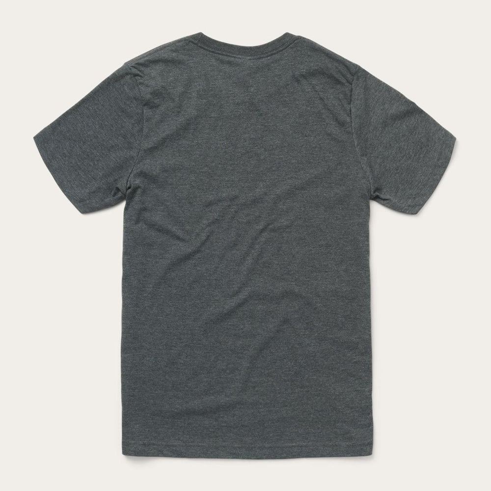 Longhorn Graphic Tee Grey | Men Stetson Tees