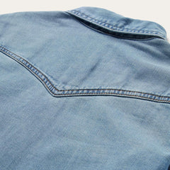 Loose Fit Denim Shirt Blue | Women Stetson Denim Shirts