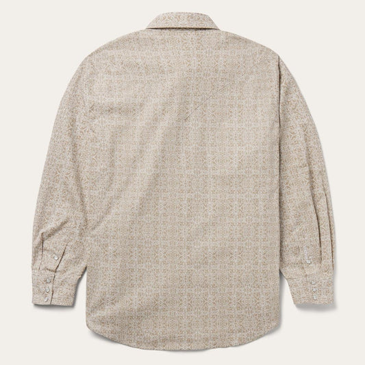 Medallion Print Western Shirt Brown | Men Stetson Classic Cut