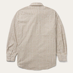 Medallion Print Western Shirt Brown | Men Stetson Classic Cut