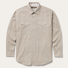 Medallion Print Western Shirt Brown | Men Stetson Classic Cut