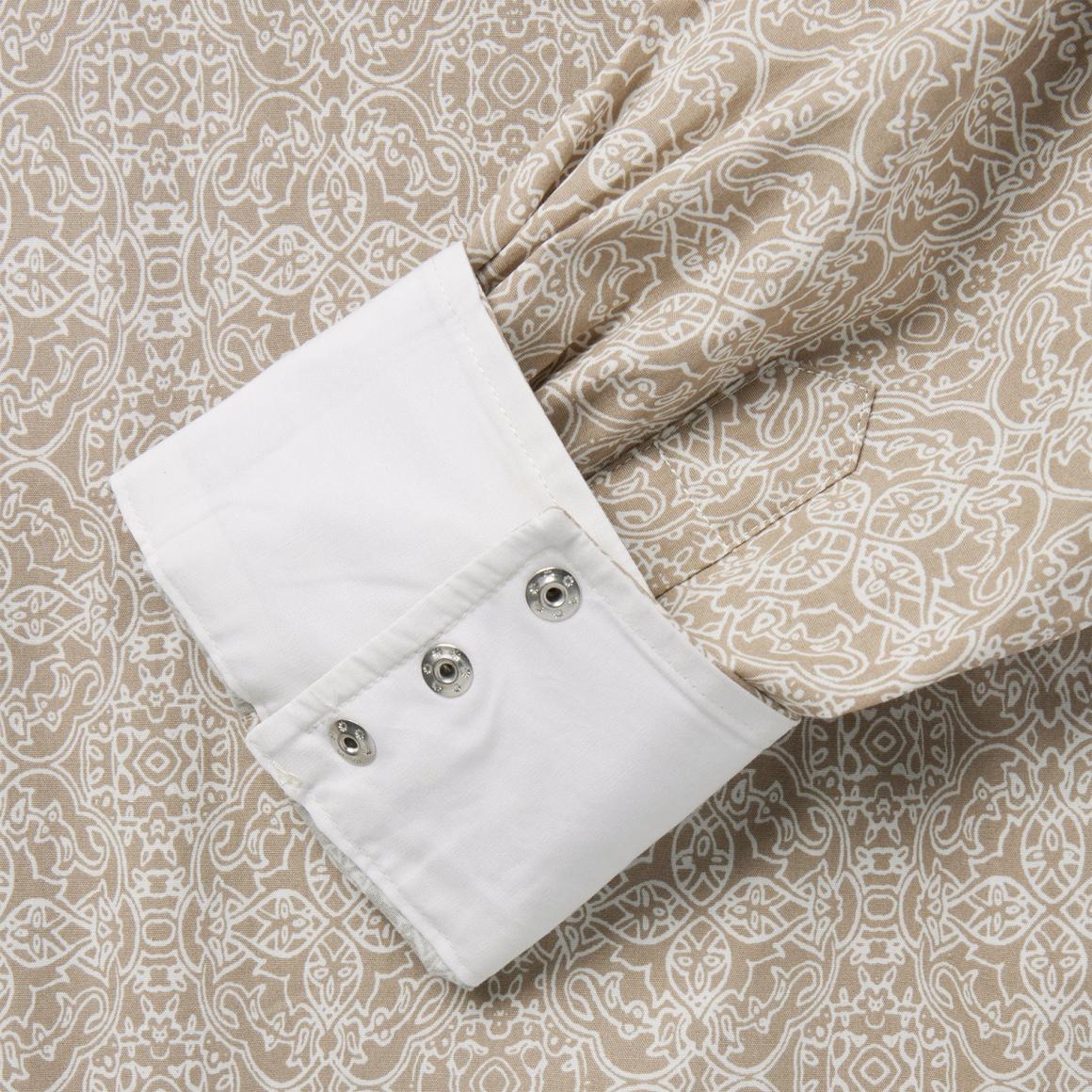 Medallion Print Western Shirt Brown | Men Stetson Western Shirts