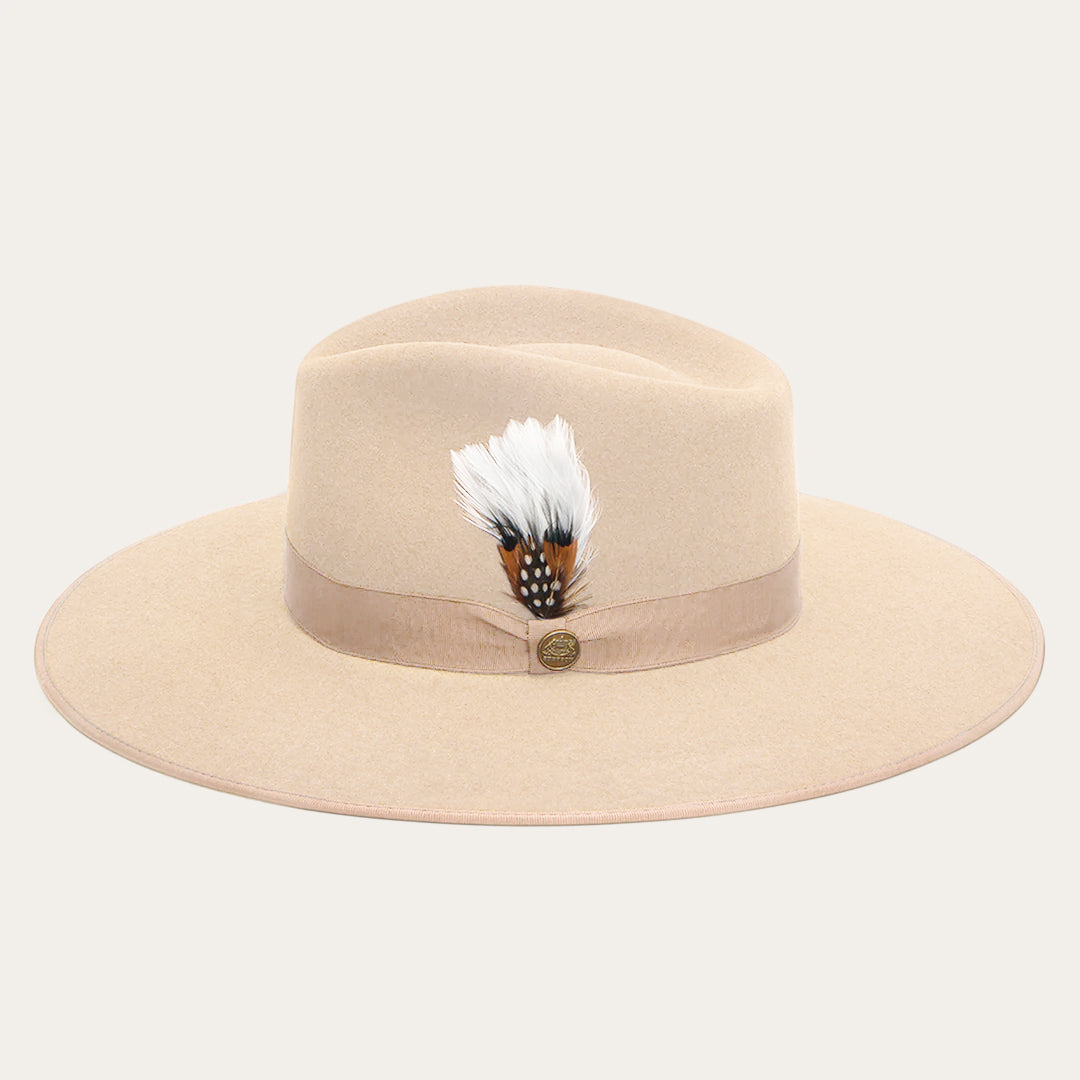 Midtown Wide Flat Brim Hat Bone | Men/Women Stetson Fedora