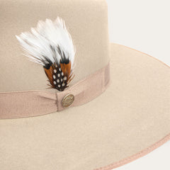 Midtown Wide Flat Brim Hat Bone | Men/Women Stetson Fedora