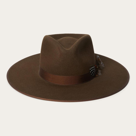 Midtown Wide Flat Brim Hat Oak | Men/Women Stetson Fedora