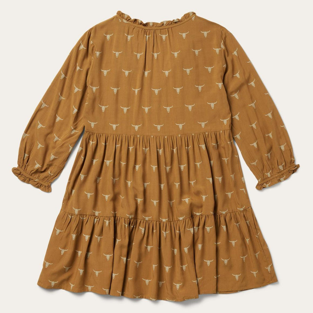Mojave Longhorn Print Dress Brown | Women Stetson Mini