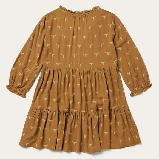Mojave Longhorn Print Dress Brown | Women Stetson Mini