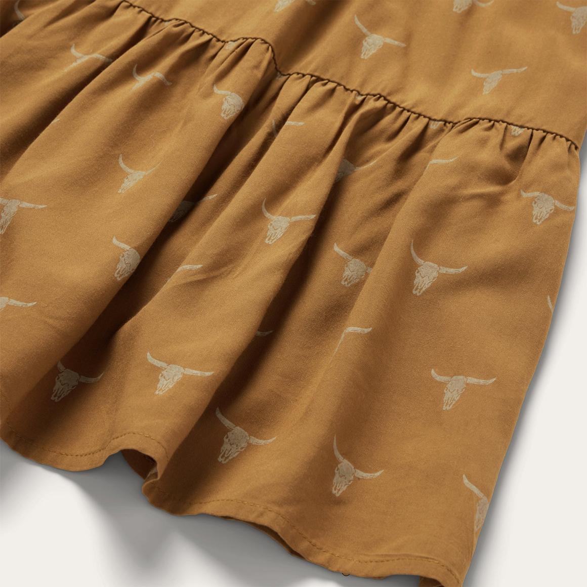 Mojave Longhorn Print Dress Brown | Women Stetson Mini