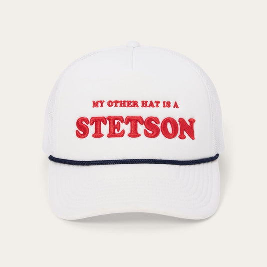 My Other Hat Is A Stetson Trucker Cap White | Men/Women Stetson Caps &amp; Truckers