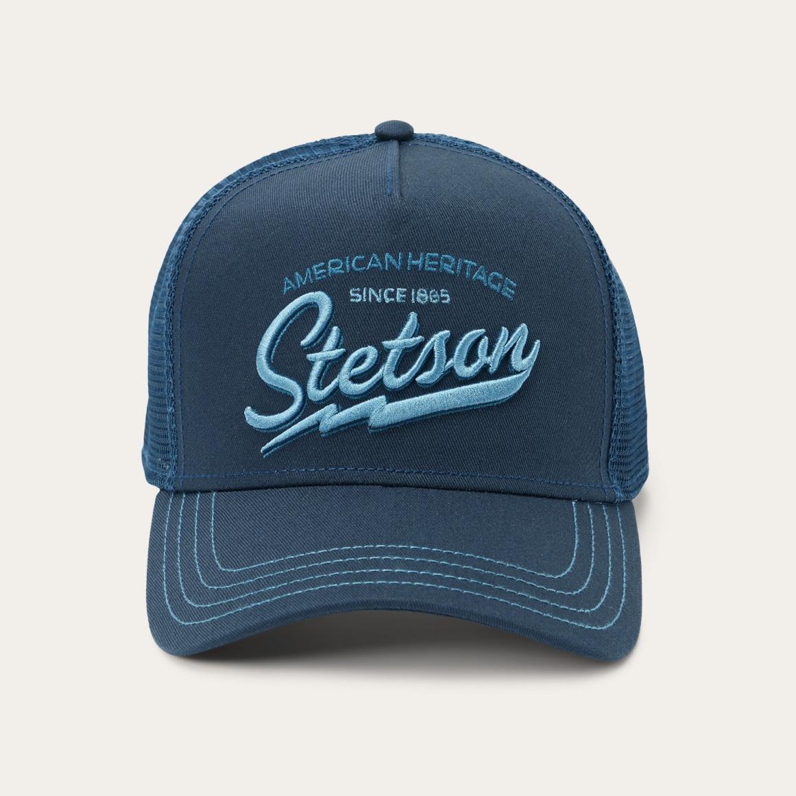 Navy Embroidered 1865 Trucker Cap Navy | Men/Women Stetson Caps &amp; Truckers