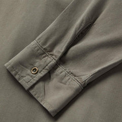 Olive Twill Peasant Blouse Green | Women Stetson Blouses