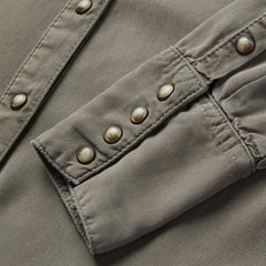 Olive Twill Western Shirt Green | Women Stetson Western Shirts