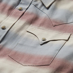 Ombre Stripe Twill Shirt Wine | Men Stetson Western Shirts