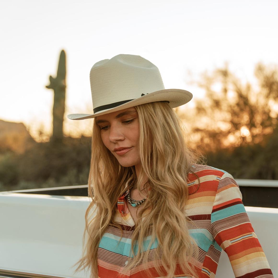 Open Road 6X Straw Cowboy Hat Natural | Men/Women Stetson Western