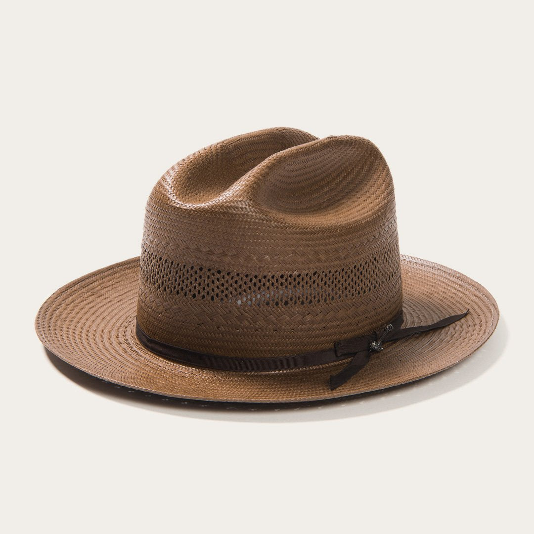 Open Road Vented Straw Cowboy Hat Chocolate | Men/Women Stetson Fedora