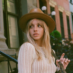 Open Road Vented Straw Cowboy Hat Cognac | Men/Women Stetson Fedora