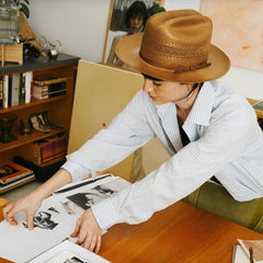 Open Road Vented Straw Cowboy Hat Cognac | Men/Women Stetson Fedora